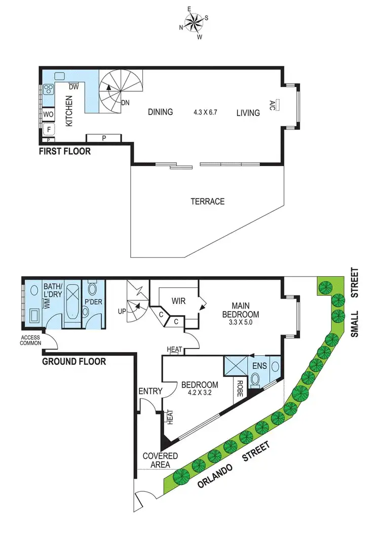 Floorplan of Homely townhouse listing, 3/13 Small Street, Hampton VIC 3188