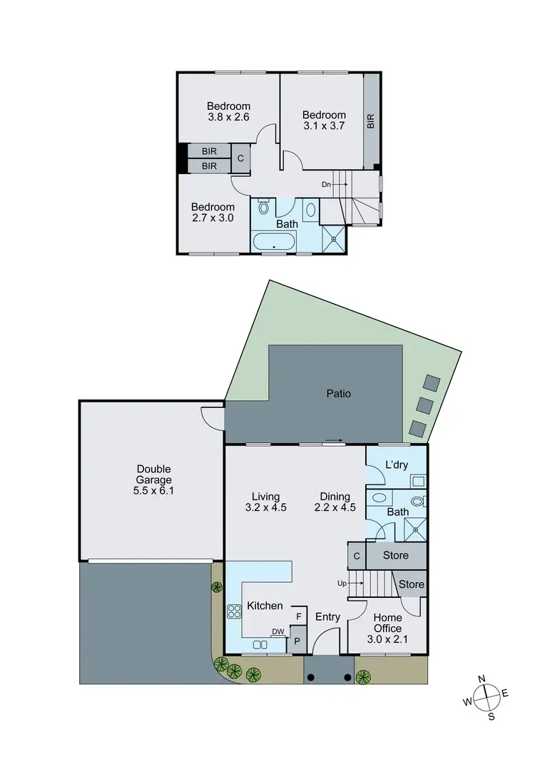 Floorplan of Homely townhouse listing, 2/24 Durward Road, Malvern East VIC 3145