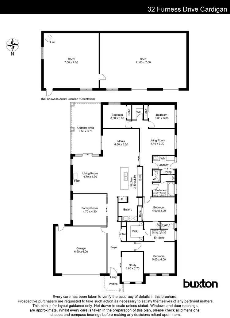 Floorplan of Homely house listing, 32 Furness Drive, Cardigan VIC 3352