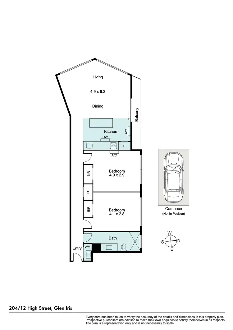 Floorplan of Homely apartment listing, 204/12 High Street, Glen Iris VIC 3146