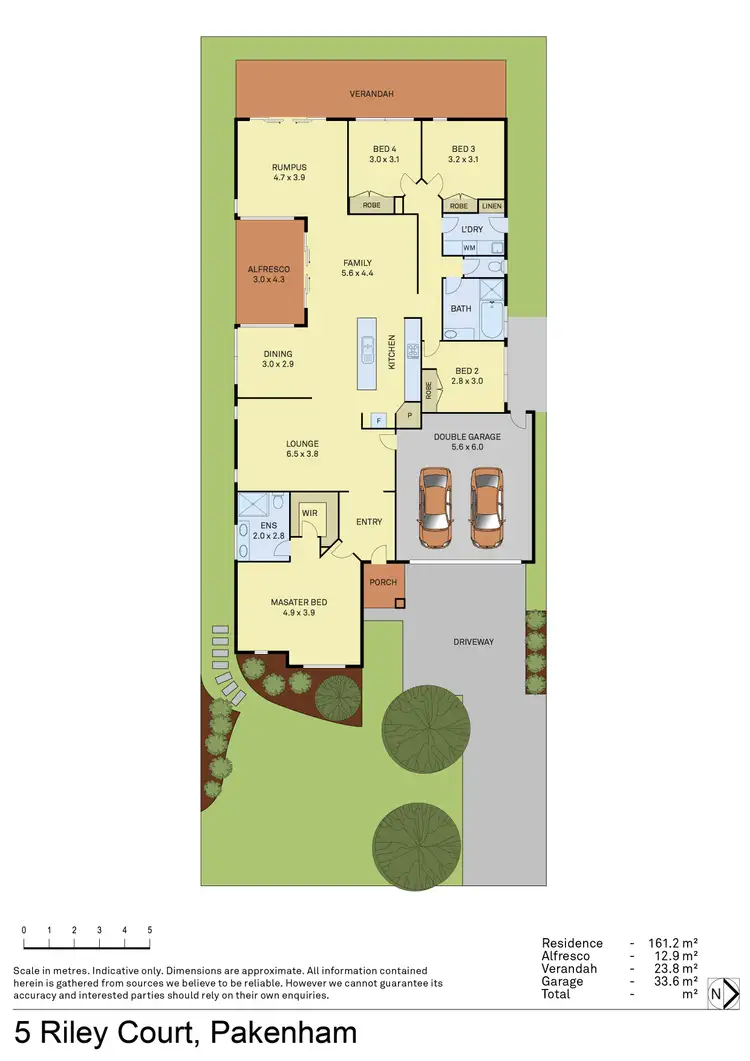 Floorplan of Homely house listing, 5 Riley Court, Pakenham VIC 3810