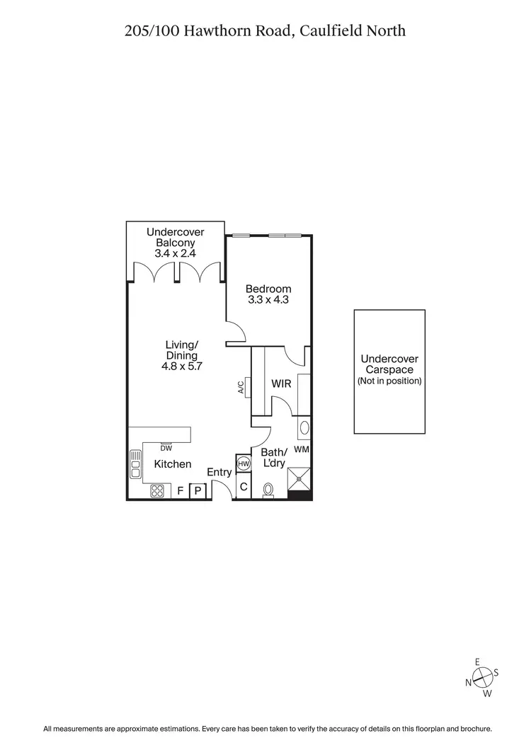 Floorplan of Homely apartment listing, 205/100 Hawthorn Road, Caulfield North VIC 3161