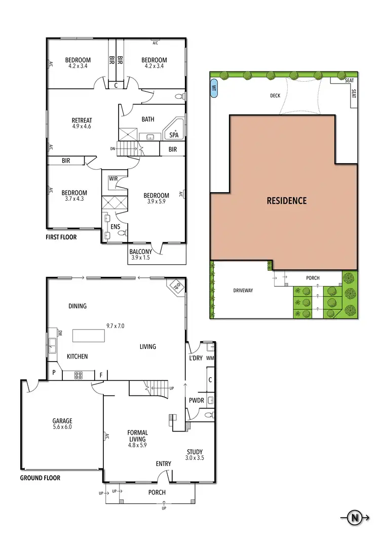 Floorplan of Homely house listing, 9 Quarrion Lane, Northcote VIC 3070
