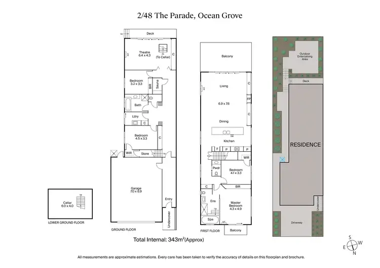 Floorplan of Homely townhouse listing, 2/48 The Parade, Ocean Grove VIC 3226