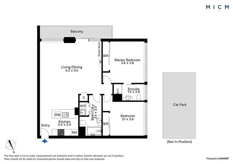 Floorplan of Homely apartment listing, 177/88 Kavanagh Street, Southbank VIC 3006
