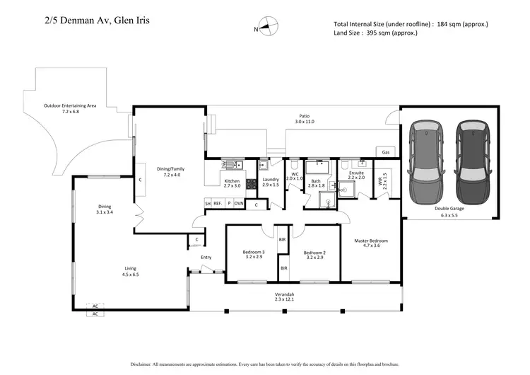 Floorplan of Homely villa listing, 2/5 Denman Avenue, Glen Iris VIC 3146