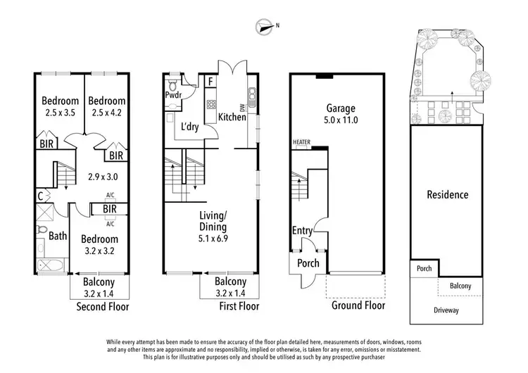 Floorplan of Homely townhouse listing, 1/47 The Boulevard, Ivanhoe VIC 3079