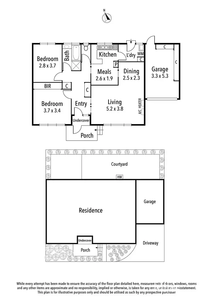 Floorplan of Homely unit listing, 2/360 Upper Heidelberg Road, Ivanhoe VIC 3079