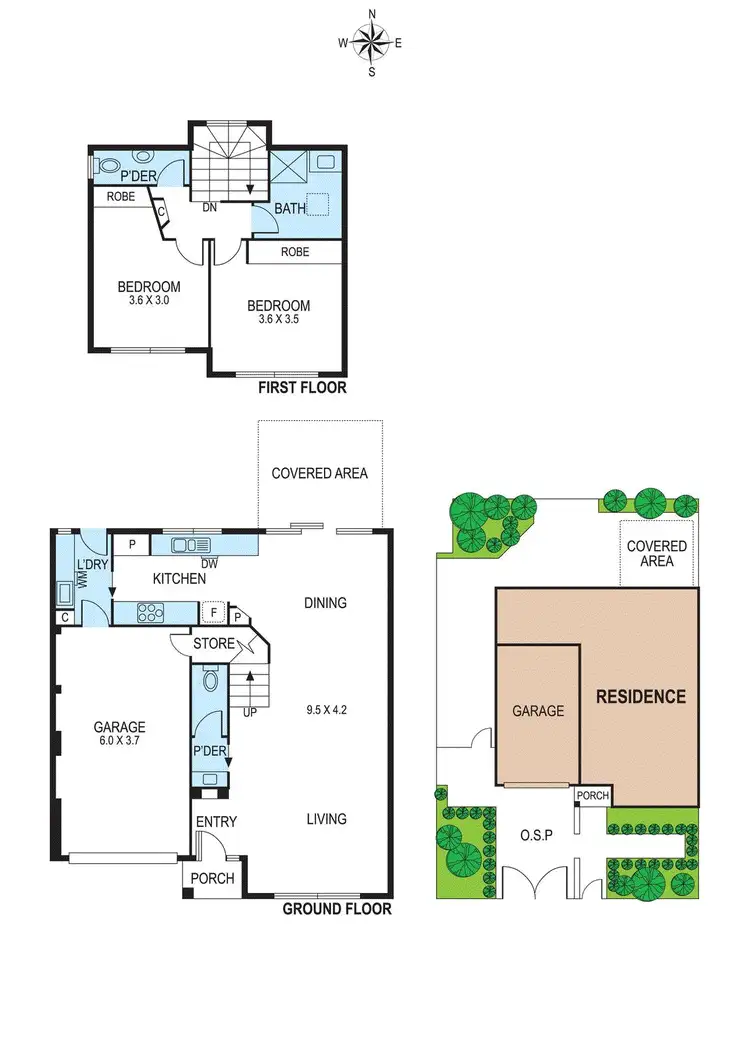 Floorplan of Homely townhouse listing, 1E Tovan Akas Avenue, Bentleigh VIC 3204