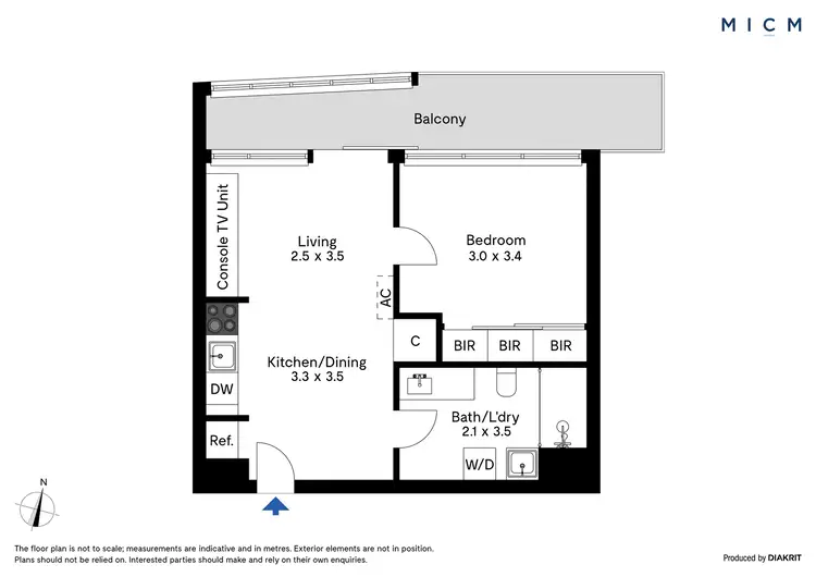 Floorplan of Homely apartment listing, 310/565 Flinders Street, Melbourne VIC 3000