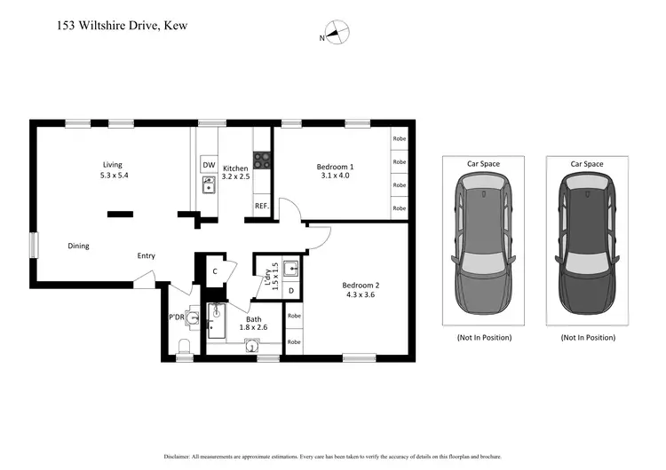 Floorplan of Homely apartment listing, 153 Wiltshire Drive, Kew VIC 3101