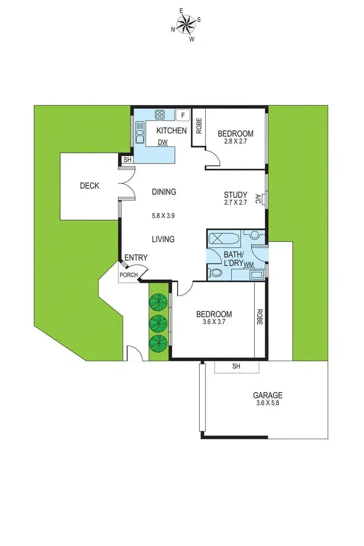 Floorplan of Homely townhouse listing, 2/104 Parkmore Road, Bentleigh East VIC 3165