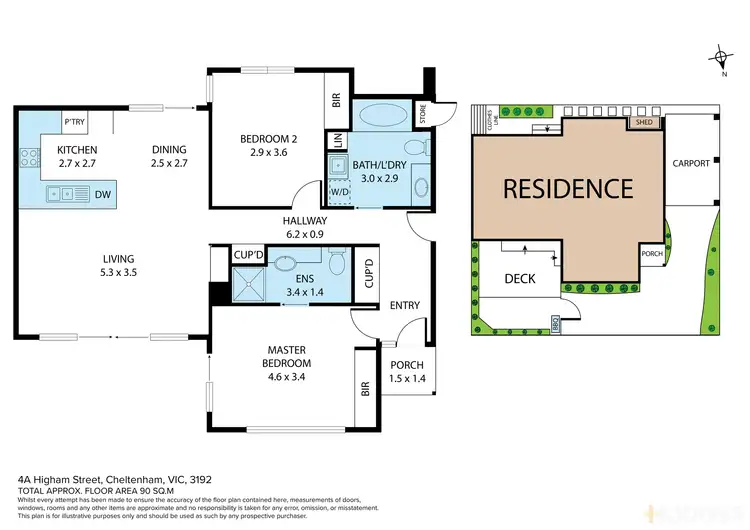Floorplan of Homely townhouse listing, 4a Higham Street, Cheltenham VIC 3192