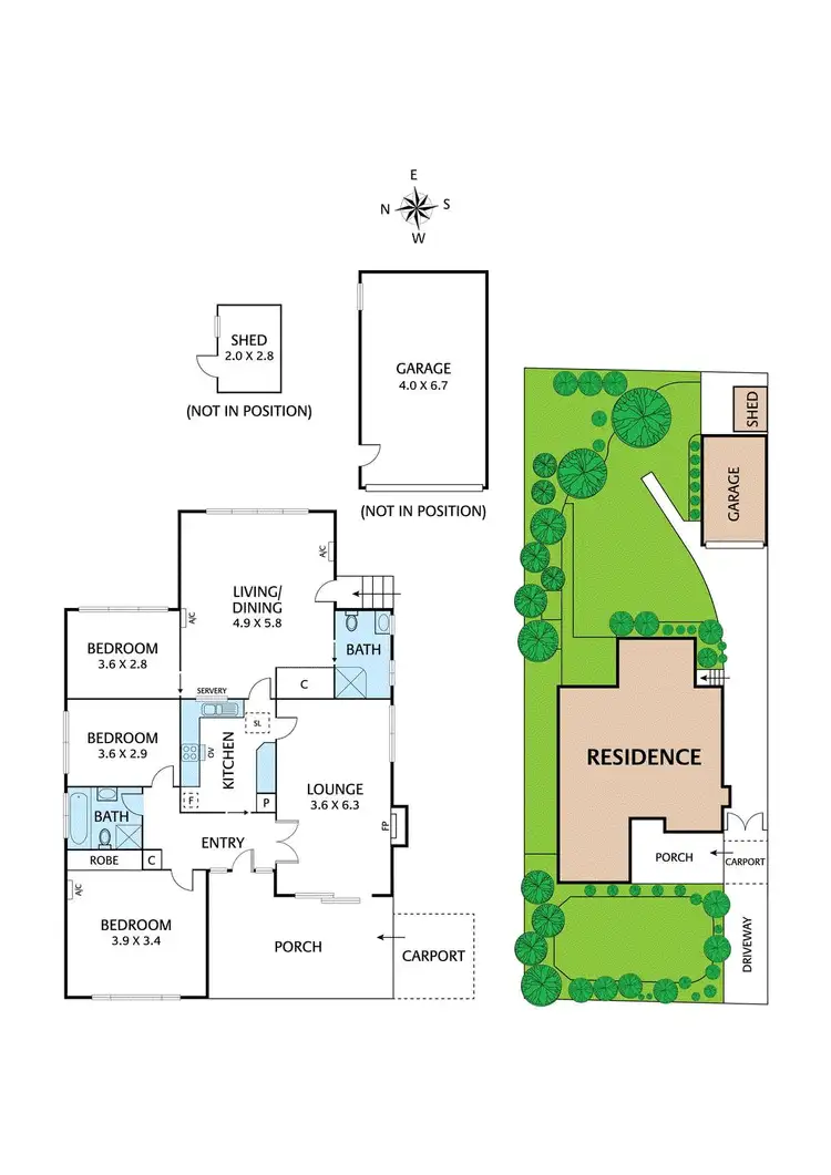 Floorplan of Homely house listing, 6 Lewellin Grove, Rosanna VIC 3084