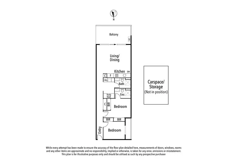 Floorplan of Homely apartment listing, 204/156 Burgundy Street, Heidelberg VIC 3084