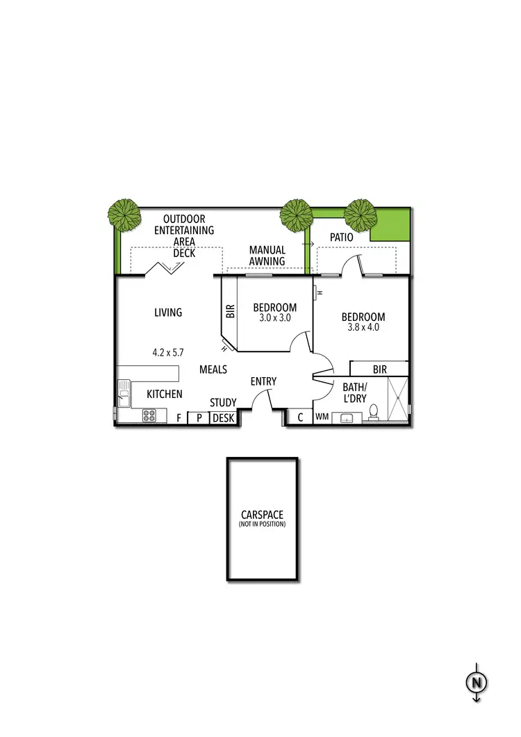 Floorplan of Homely apartment listing, 1/825 Park Street, Brunswick VIC 3056