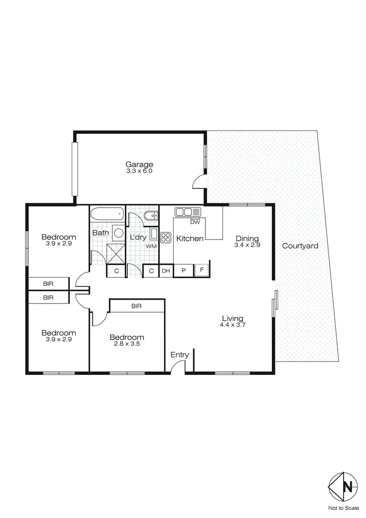 Floorplan of Homely townhouse listing, 1/8 Lane Street, Brown Hill VIC 3350