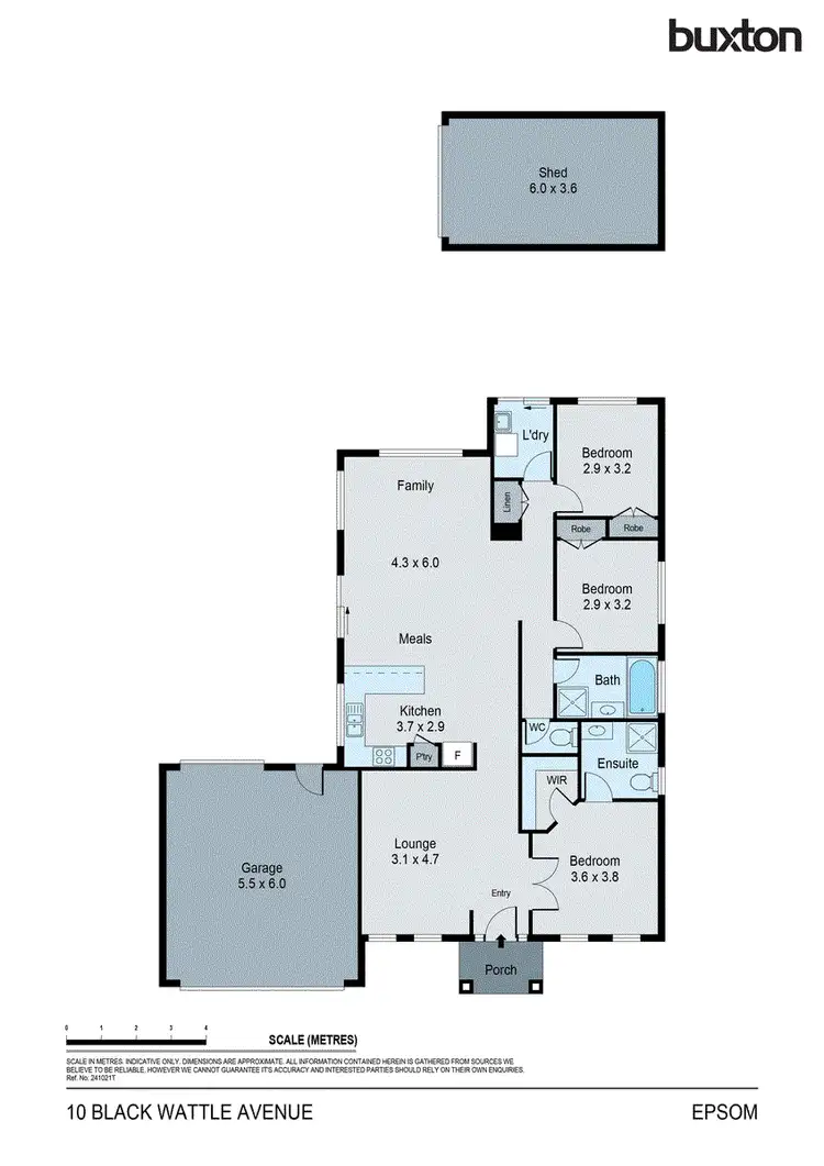 Floorplan of Homely house listing, 10 Black Wattle Avenue, Epsom VIC 3551