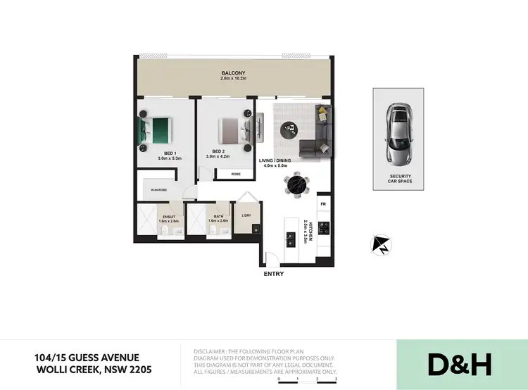 Floorplan of Homely apartment listing, 104/15 Guess Avenue, Wolli Creek NSW 2205