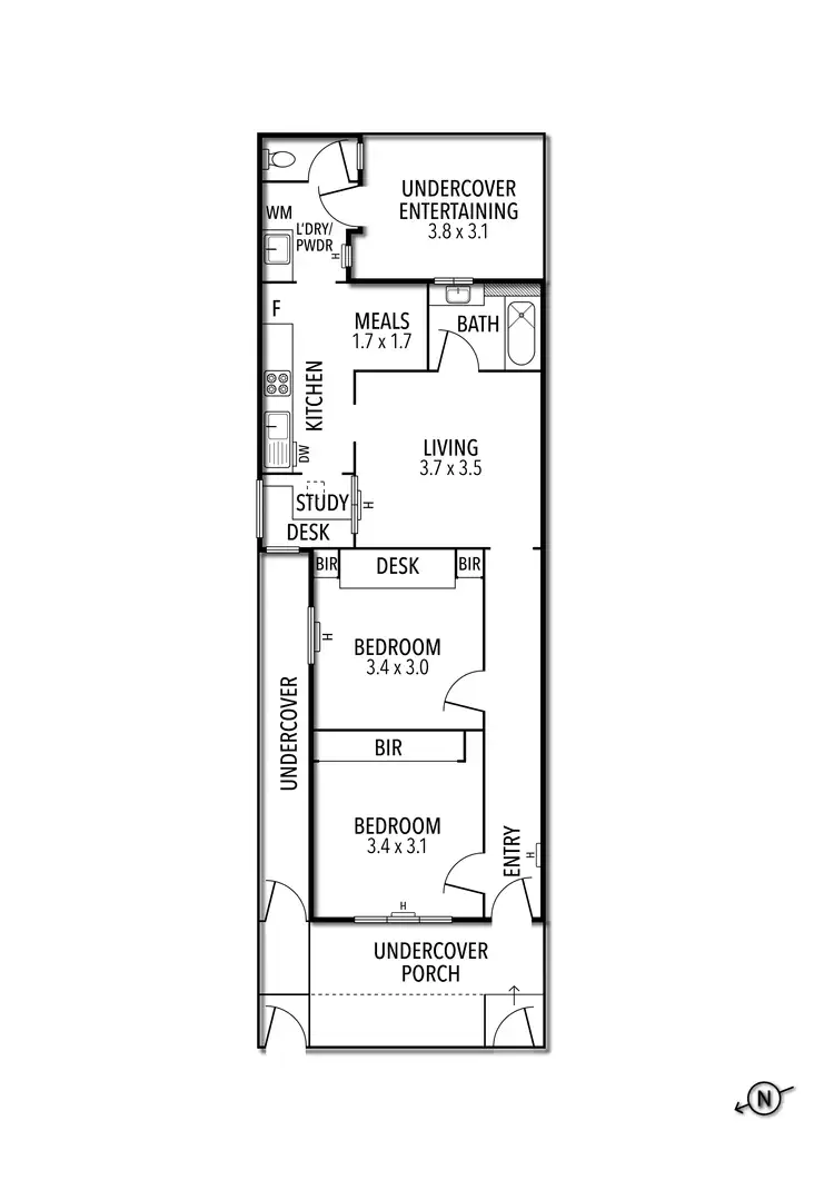 Floorplan of Homely house listing, 2 Fraser Street, Brunswick VIC 3056