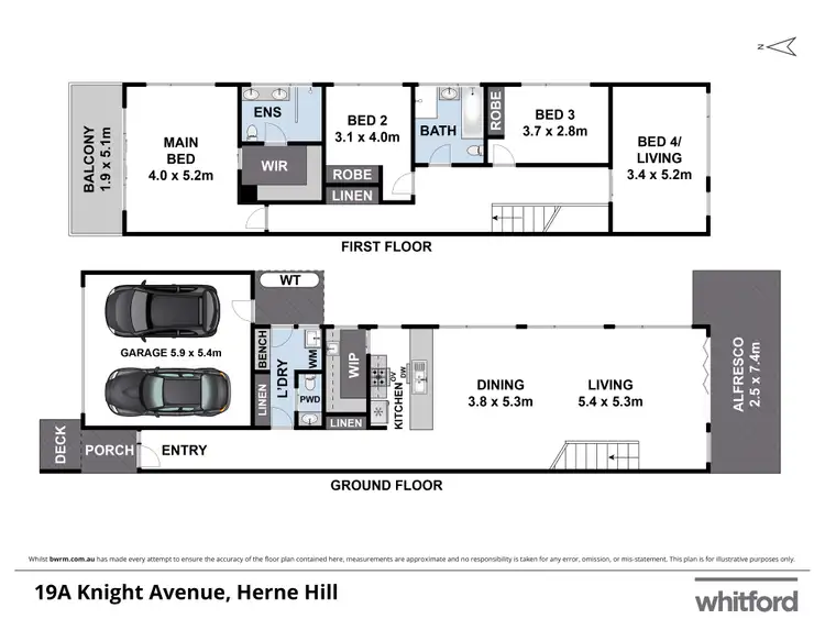 Floorplan of Homely house listing, 19A Knight Avenue, Herne Hill VIC 3218
