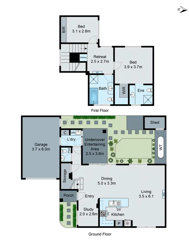 Floorplan of Homely townhouse listing, 2/24 Byron Street, Clayton South VIC 3169