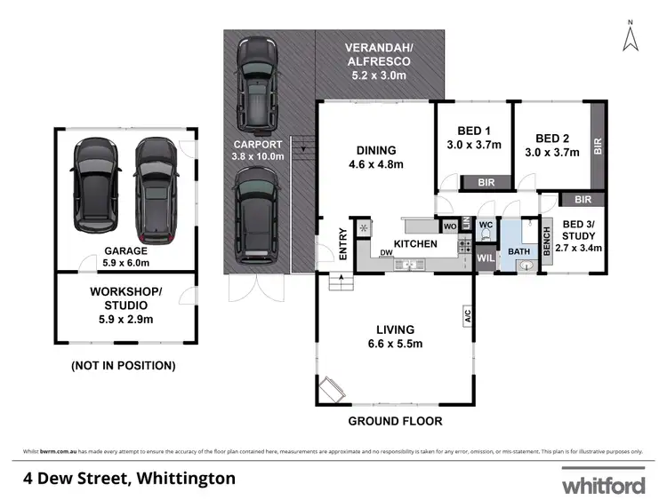 Floorplan of Homely house listing, 4 Dew Street, Whittington VIC 3219