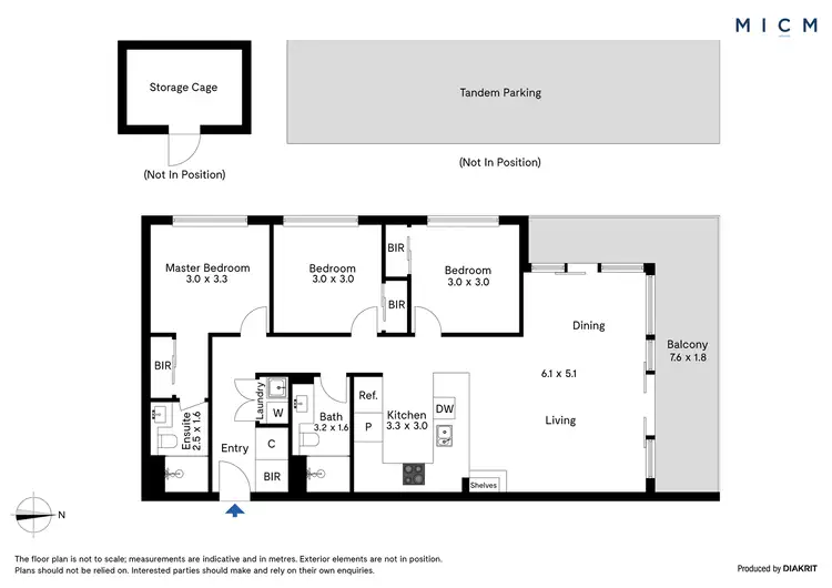 Floorplan of Homely apartment listing, 405/275 Abbotsford Street, North Melbourne VIC 3051