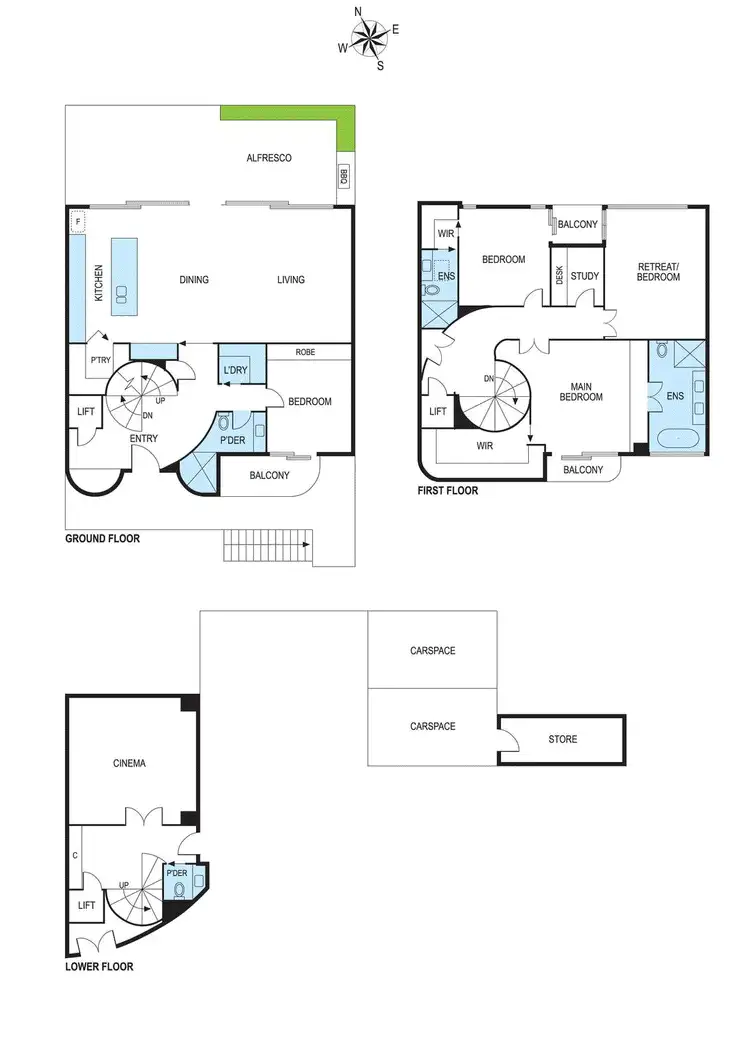 Floorplan of Homely townhouse listing, 3/2 Drake Street, Brighton VIC 3186