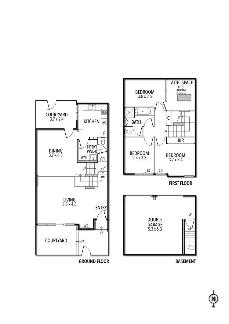 Floorplan of Homely townhouse listing, 22/21 Lytton Street, Carlton VIC 3053