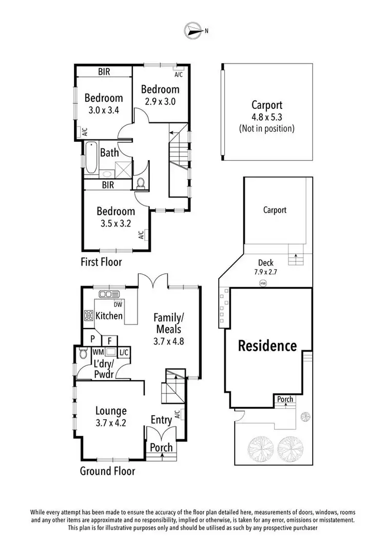Floorplan of Homely townhouse listing, 2/39 Rosanna Road, Heidelberg VIC 3084