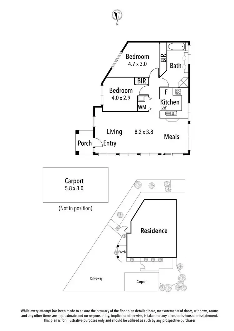 Floorplan of Homely unit listing, 4/5-7 Millicent Street, Rosanna VIC 3084