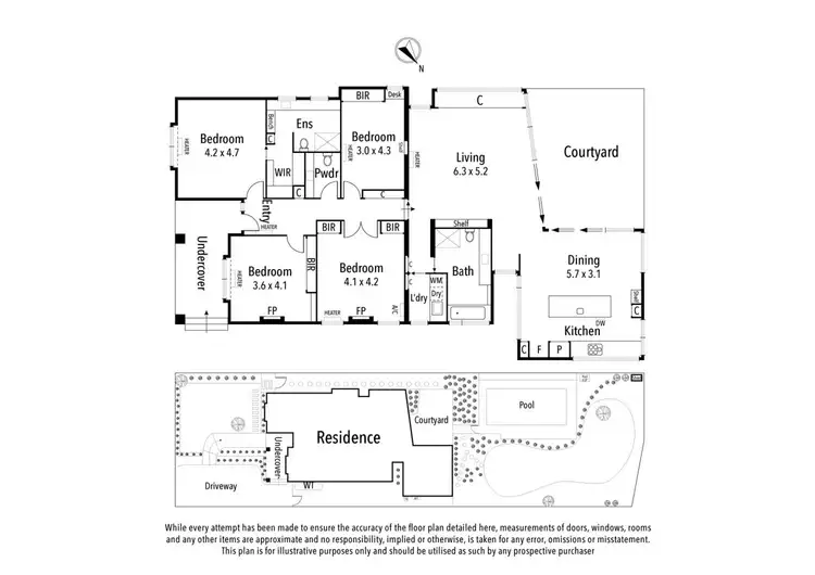 Floorplan of Homely house listing, 6 Ashby Grove, Eaglemont VIC 3084