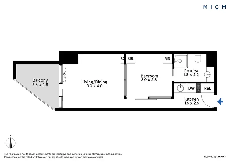Floorplan of Homely apartment listing, 1206/53 Batman Street, West Melbourne VIC 3003