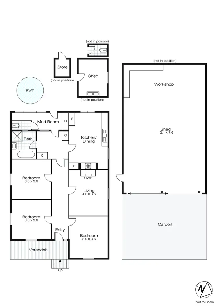 Floorplan of Homely house listing, 17 Back Raglan Road, Beaufort VIC 3373