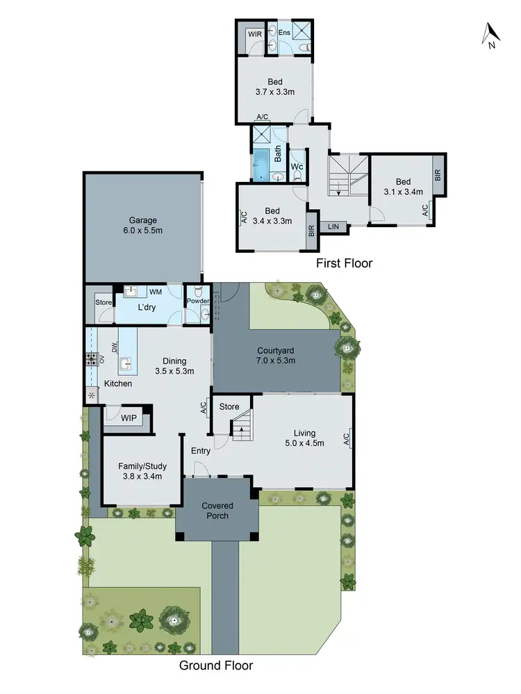 Floorplan of Homely townhouse listing, 1/27 Morshead Avenue, Mount Waverley VIC 3149