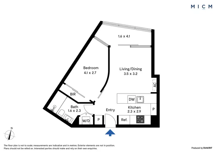 Floorplan of Homely apartment listing, 4206/228 La Trobe Street, Melbourne VIC 3000