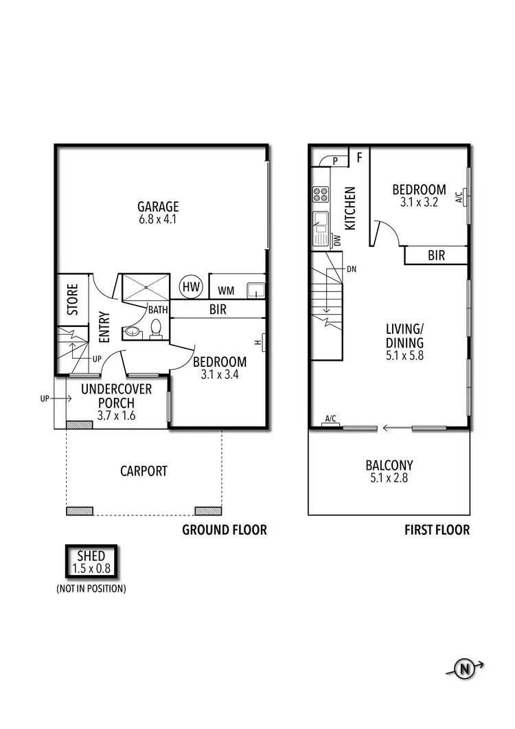 Floorplan of Homely townhouse listing, 12/127 Victoria Street, Brunswick East VIC 3057