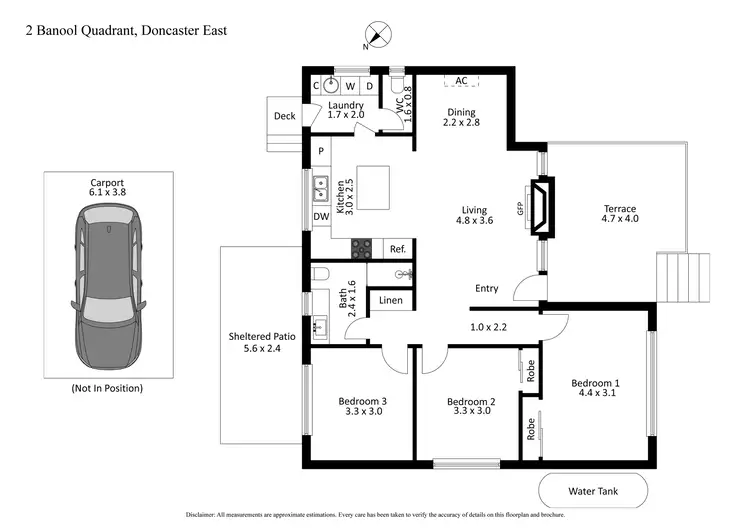 Floorplan of Homely house listing, 2 Banool Quadrant, Doncaster East VIC 3109