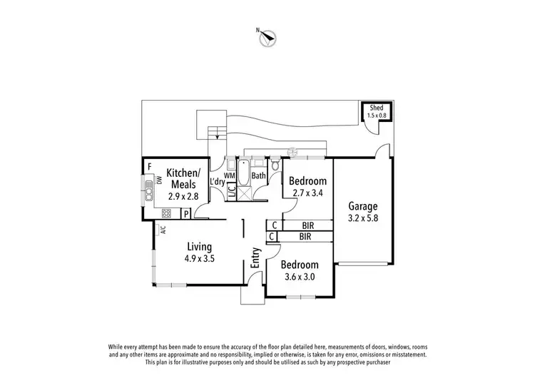 Floorplan of Homely unit listing, 1/160 Banksia Street, Ivanhoe VIC 3079