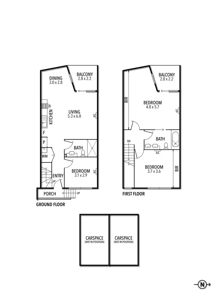 Floorplan of Homely townhouse listing, 3/39 Sandown Road, Ascot Vale VIC 3032