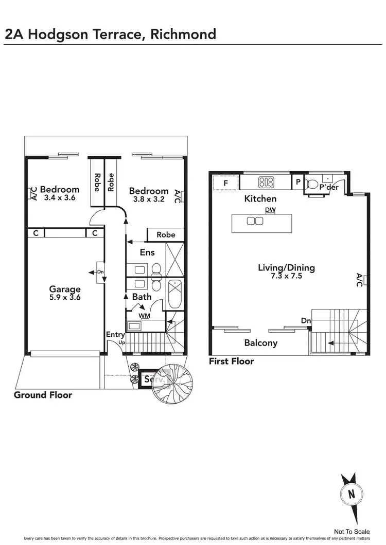Floorplan of Homely house listing, 2A Hodgson Terrace, Richmond VIC 3121
