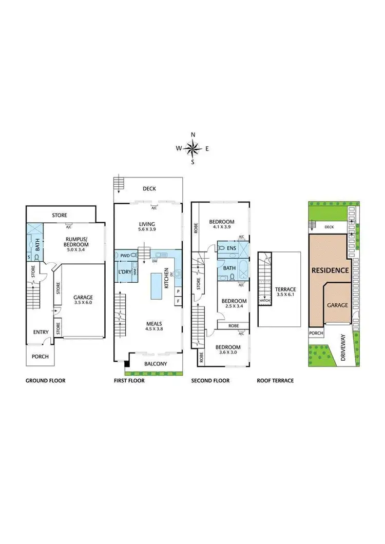 Floorplan of Homely townhouse listing, 4 Rocke Street, Ivanhoe VIC 3079
