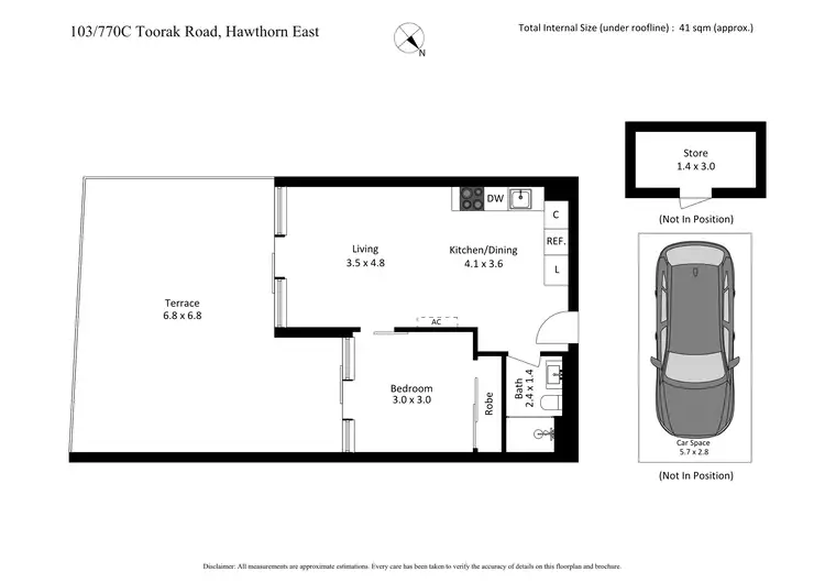 Floorplan of Homely apartment listing, 103/770C Toorak Road, Hawthorn East VIC 3123