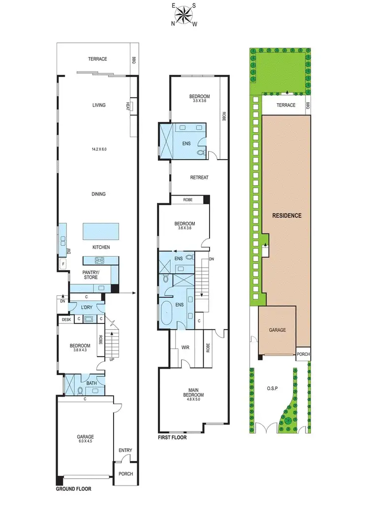 Floorplan of Homely townhouse listing, 24B Scotts Street, Bentleigh VIC 3204