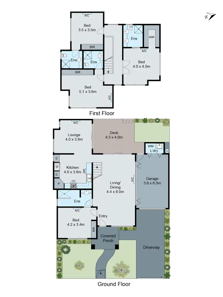 Floorplan of Homely townhouse listing, 1/1 Baker Street, Murrumbeena VIC 3163