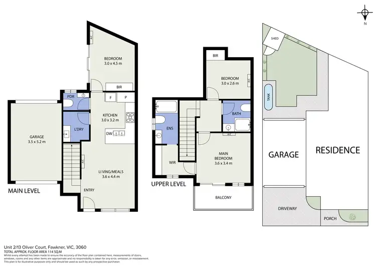 Floorplan of Homely townhouse listing, 2/13 Oliver Court, Fawkner VIC 3060