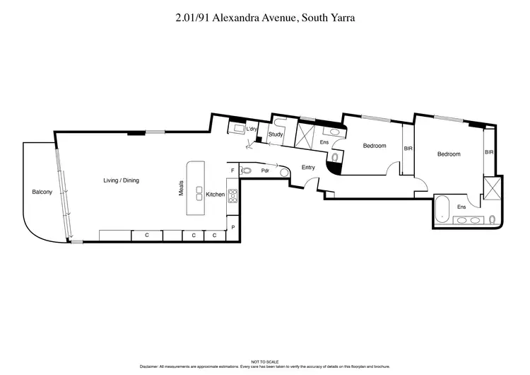 Floorplan of Homely apartment listing, 2.01/91 Alexandra Avenue, South Yarra VIC 3141