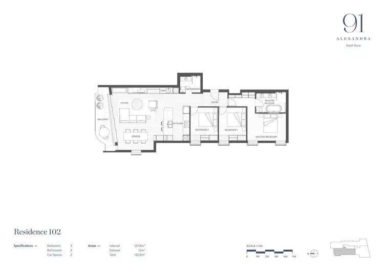 Floorplan of Homely apartment listing, 91 Alexandra Avenue, South Yarra VIC 3141