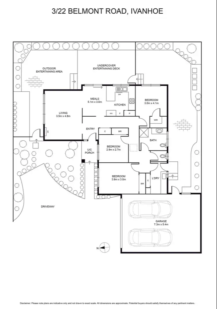 Floorplan of Homely unit listing, 3/22 Belmont Road, Ivanhoe VIC 3079